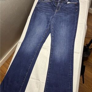 American Eagle Outfitters next nevel stretch size 10 Dark Blue Wide Leg Jeans